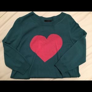 JCREW heart sweater size small